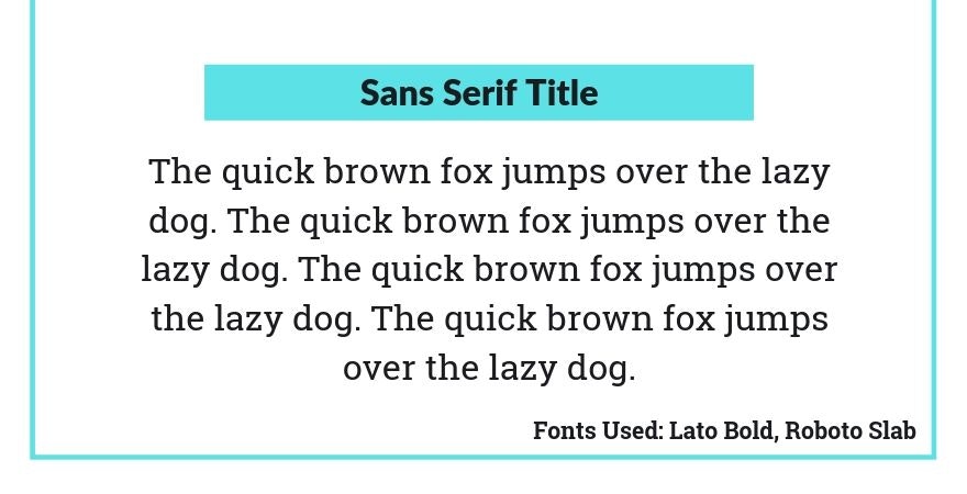 combinaciones de fuentes sans serif y serif