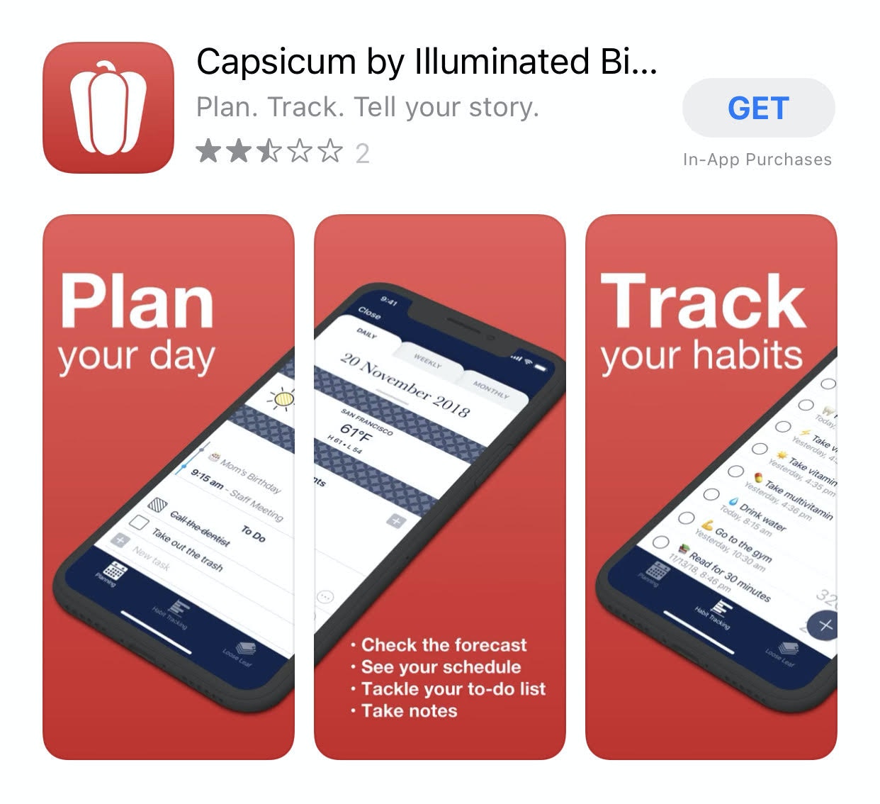 Aplicación Capsicum para iPhone