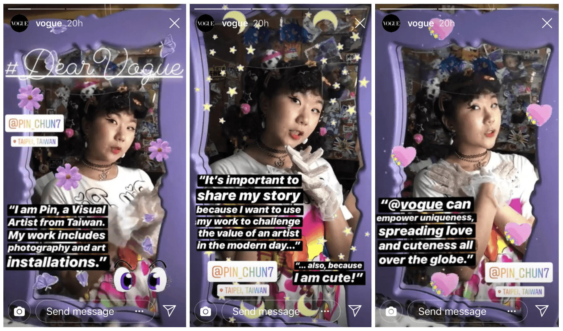 Queridas historias de Instagram de Vogue