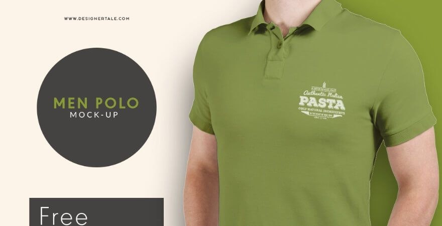 Maqueta de camiseta de polo gratis: cuento de diseñador