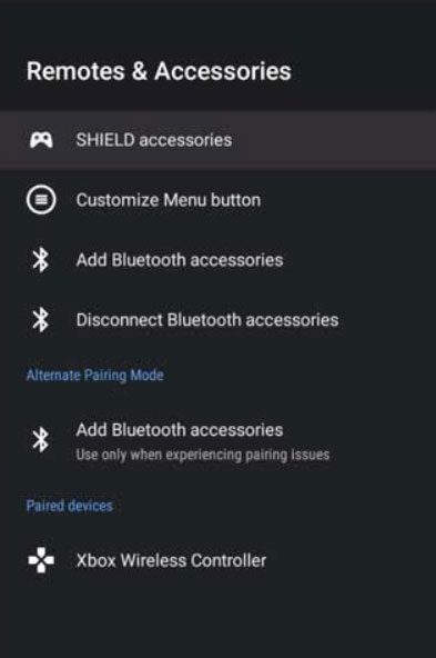 Actualice el control remoto Shield TV