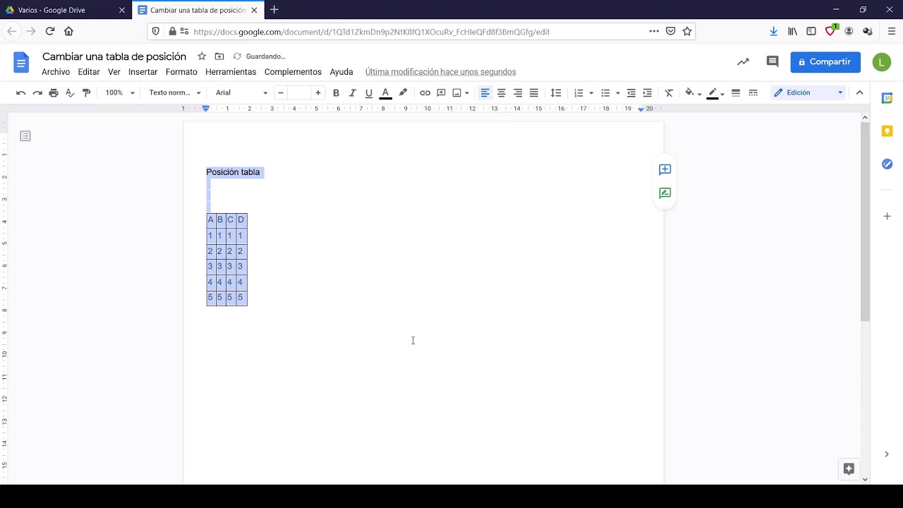 Como mover una tabla en Google Docs: 5 pasos sencillos en 2025
